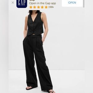 2 Pairs Gap Linen Cotton Pleated Pants Sz. 14